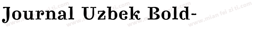 Journal Uzbek Bold字体转换